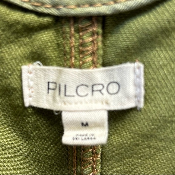 Pilcro Olive Green Front-Zip Wide-Leg Jumpsuit - Picture 5 of 6